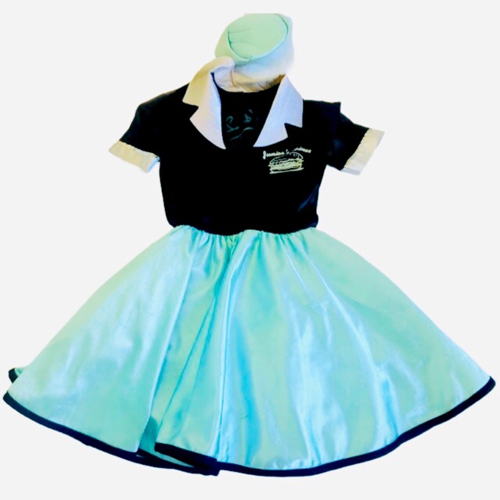 Rubies Car Hop Halloween Kids Costume w/Hat | Medium
